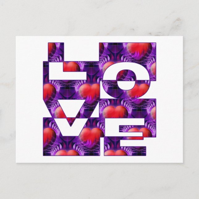 CARTE POSTALE COEURS D'AMOUR (Devant)