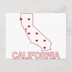 Carte Postale Coeurs de Californie
