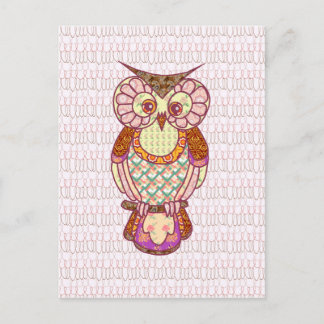 Carte Postale Coeurs de chouette