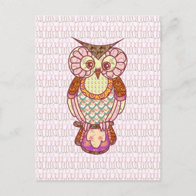 Carte Postale Coeurs de chouette (Devant)