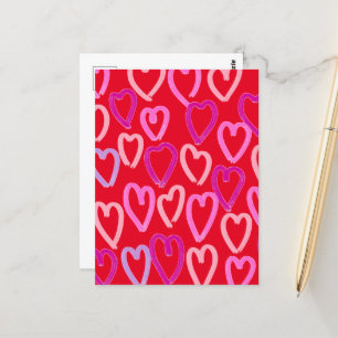 Carte Postale Coeurs de la Saint Valentin