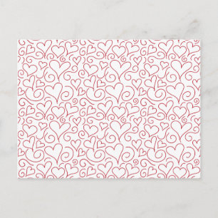 Carte Postale Coeurs et tourbillons