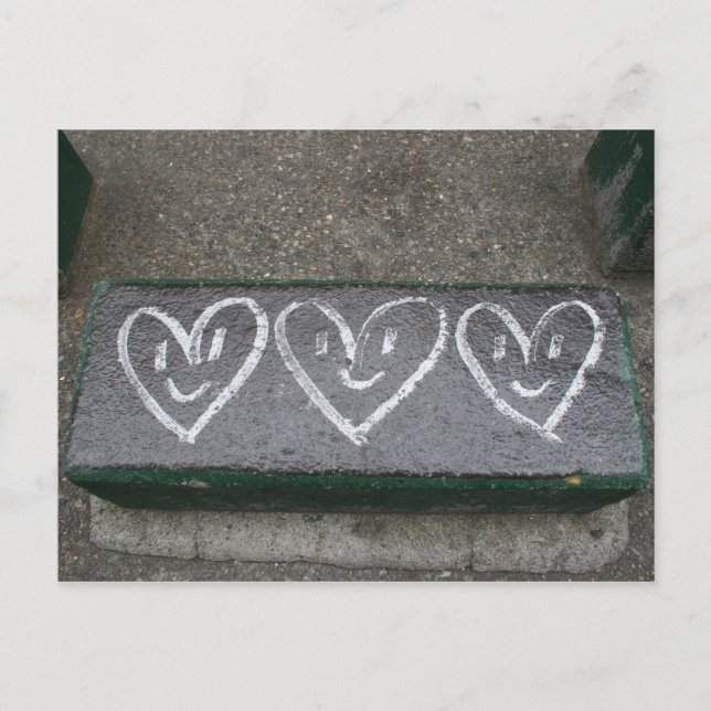 Carte Postale Coeurs heureux (Devant)