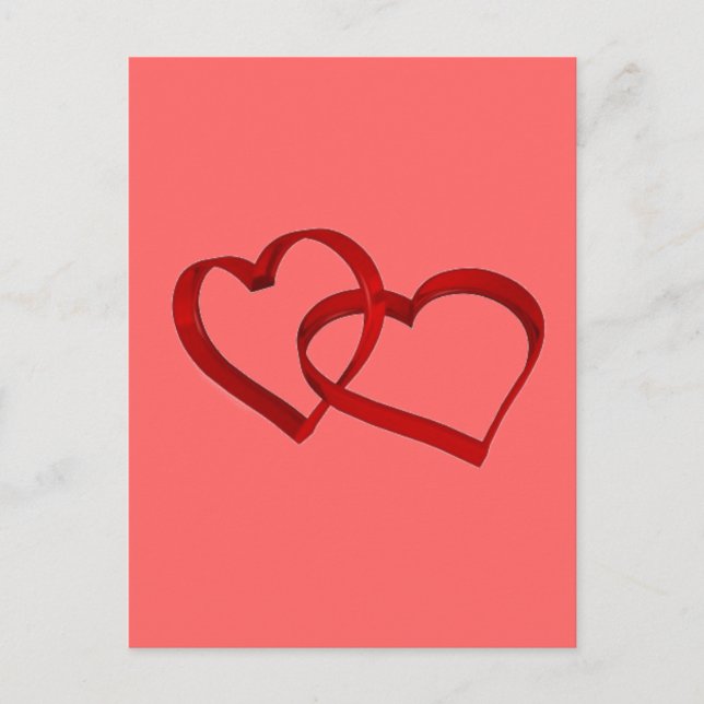 Carte postale Coeurs liés (Devant)