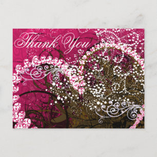 Carte Postale Coeurs Merci aux fraises - - Customisé