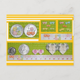 Carte Postale Coeurs miniatures et coeurs jumeaux