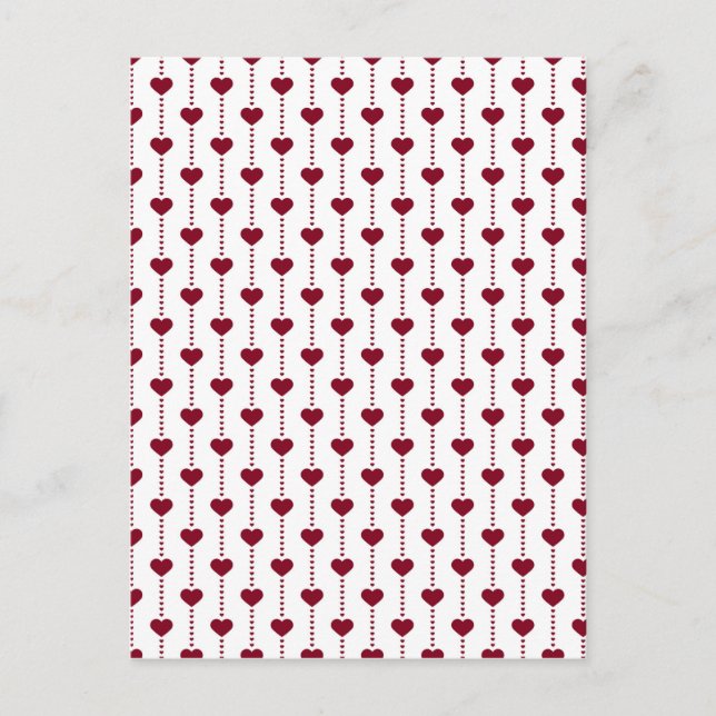 Carte Postale Coeurs motifs/rouges (Devant)