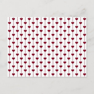 Carte Postale Coeurs motifs/rouges