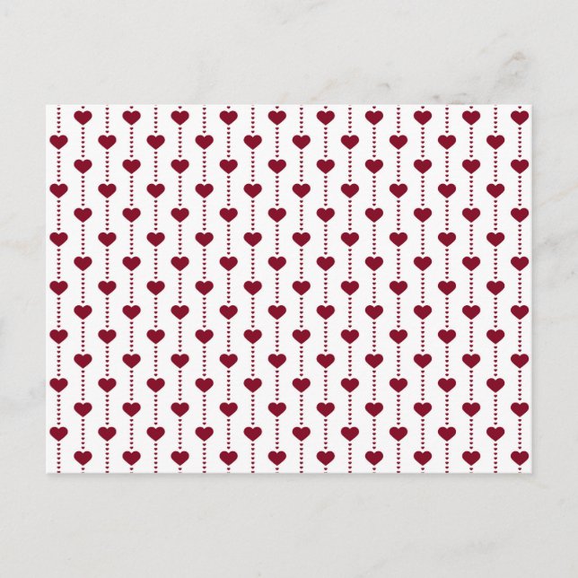 Carte Postale Coeurs motifs/rouges (Devant)