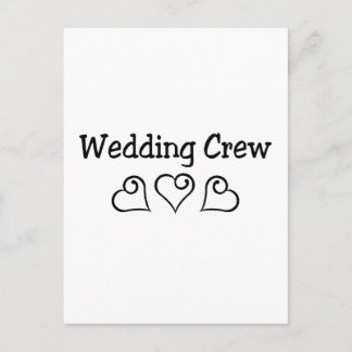 Carte Postale Coeurs noirs de l'équipage mariage