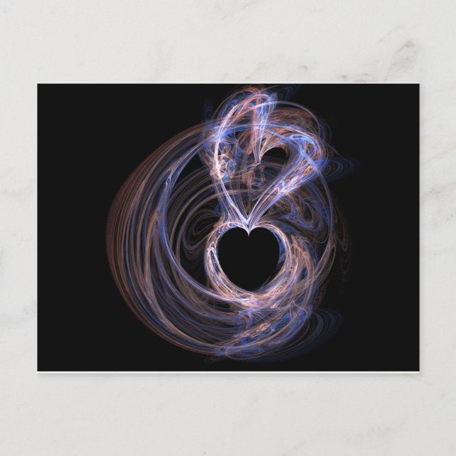 Carte Postale Coeurs pourpres (Devant)