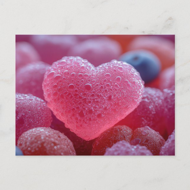 Carte Postale Cœurs roses en sucre Saint-Valentin (Devant)