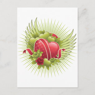 Carte Postale Coeurs Roses et ailes
