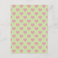 Coeurs roses et motif pois blanc