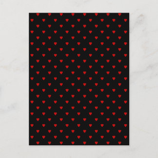 Carte Postale Coeurs rouge et noir. Motif.