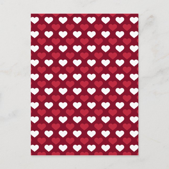 Carte Postale Coeurs rouges (Devant)