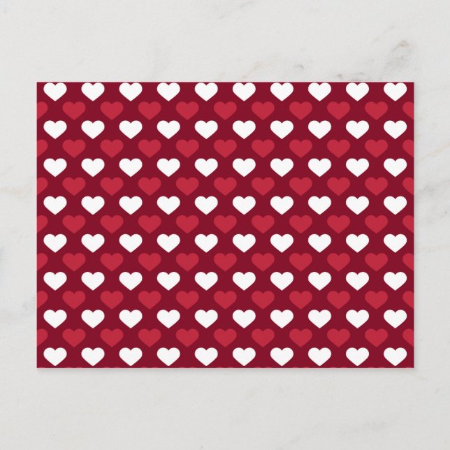 Carte Postale Coeurs rouges (Devant)