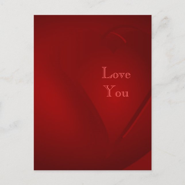 Carte Postale Coeurs rouges du sang (Devant)