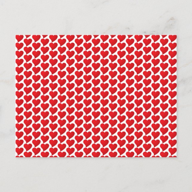 Carte Postale Coeurs rouges mignons motif la Saint Valentin mode (Devant)