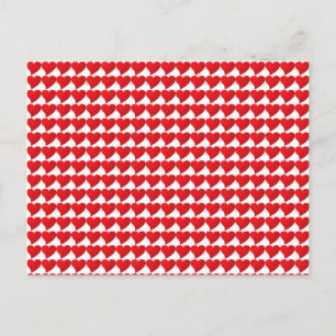 Carte Postale Coeurs rouges minimalistes motif Valentine moderne