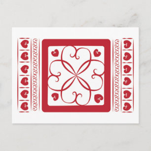 Carte Postale Coeurs rouges partout