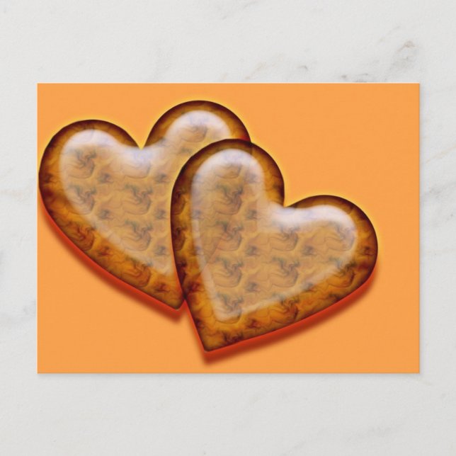 Carte Postale Coeurs superposés (Devant)