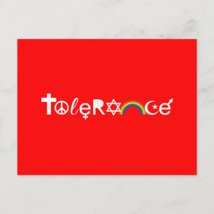CARTE POSTALE COEXISTER AVEC TOLÉRANCE