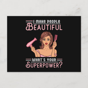 Carte Postale Coiffeur Liste de cheveux Barber Ciseaux Cadeau Ch