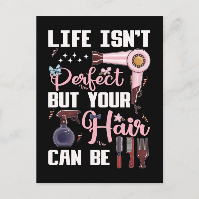 Carte Postale Coiffeur Mignon Motivation Coiffeuse (Devant)