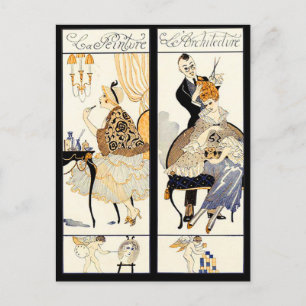 CARTE POSTALE COIFFEUR ,SALON DE BEAUTÉ DE MODE ARTISTE MAQUILLE