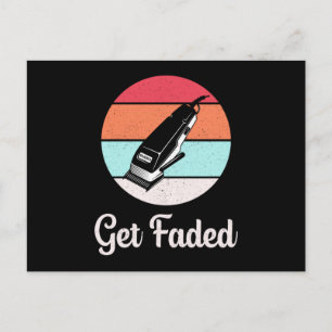 Carte Postale Coiffeur Styliste Barbier Coiffeur Obtenir Faded C