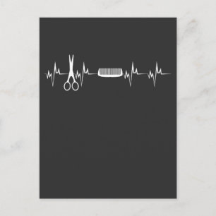 Carte Postale Coiffeurs Heartbeat Love Coiffeur