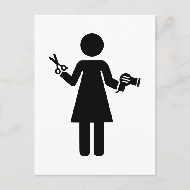 Carte Postale Coiffeuse (Devant)