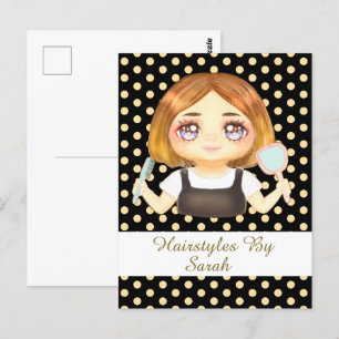Carte Postale Coiffeuse de salon