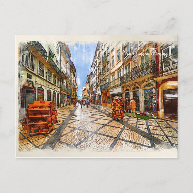 Carte Postale Coimba matin calme - Le vrai Portugal (Devant)