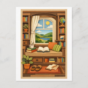 Carte Postale Coin confortable de fenêtre