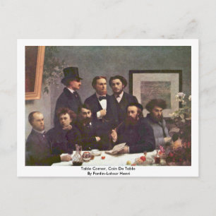 Carte Postale Coin Table, Pièce De Table Par Fantin-Latour Henri
