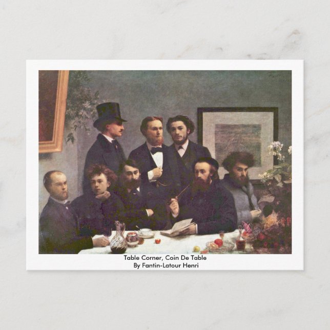 Carte Postale Coin Table, Pièce De Table Par Fantin-Latour Henri (Devant)