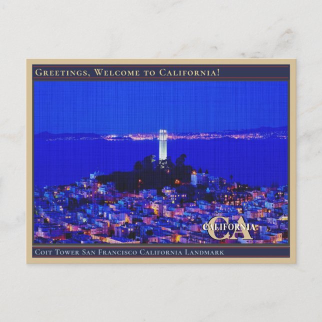 Carte Postale Coit Tower San Francisco California Landmark  (Devant)