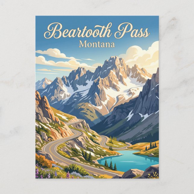 Carte Postale Col de Beartooth, Montana (Devant)