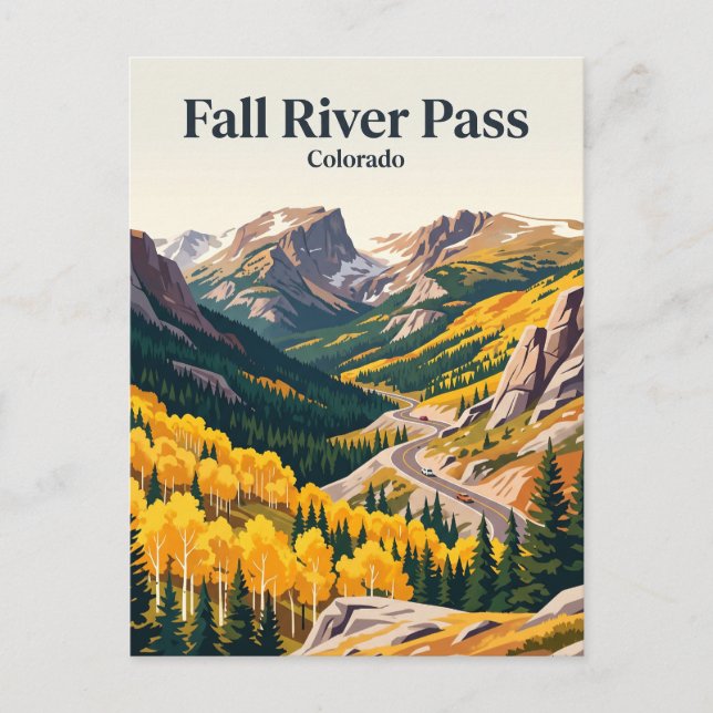 Carte Postale Col de Fall River États-Unis (Devant)