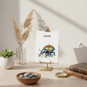 Carte Postale Coléoptère iridescent en aquarelle, personnalisé