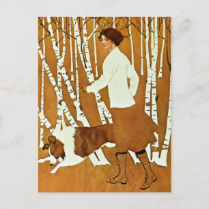 Carte Postale Coles Phillips ‘Fadeaway Girl’ Autumn Walk Cover