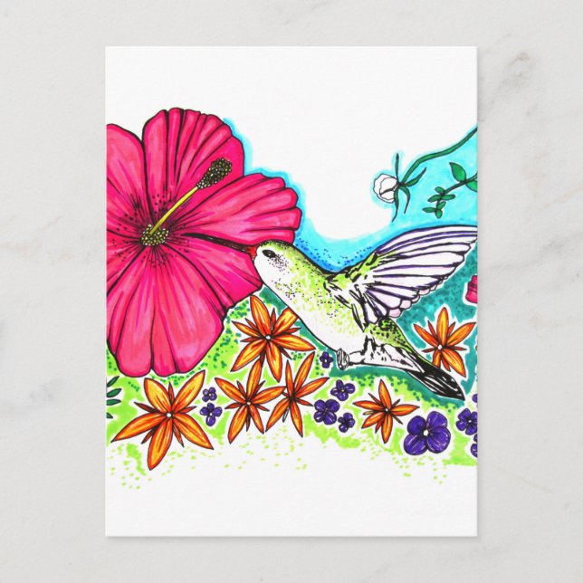 Carte Postale Colibri (Devant)
