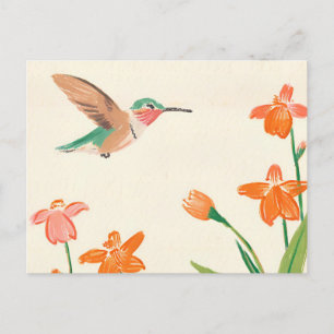 Carte Postale Colibri Calliope en vol