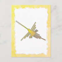 Colibri des lignes de Nazca dorées Papier déchiré