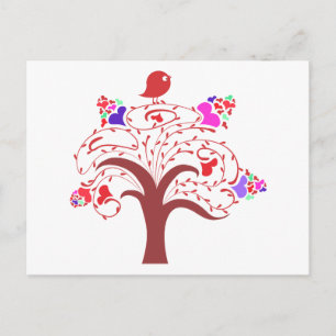 Carte Postale colibri et arbre d'amour