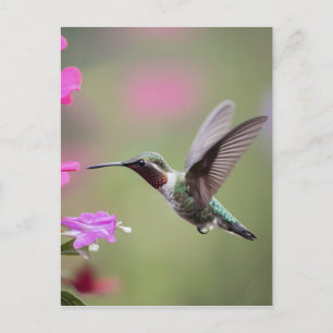 Carte Postale Colibri gracieux - Photographie de la nature