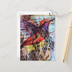 Carte Postale Colibri ne s'excuse pas de prendre soin en multimé