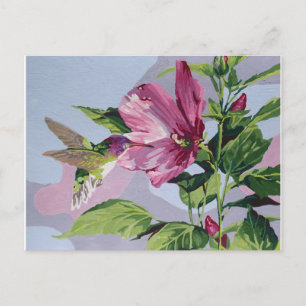 Carte Postale colibri peint à la main